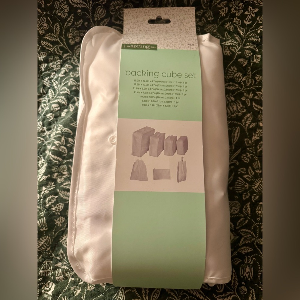 The Spring Shop White Packing Cube Set